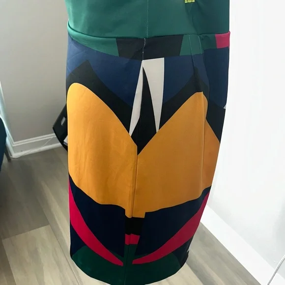 🤫 2 ELOQUII Skirts, size 18. Vibrant Pink/Fushia and Multi Colored Pencil Skirts - Picture 8 of 10